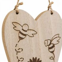Product Decorative hanger wooden decorative hearts flowers bees decoration 10x15cm 6 pieces