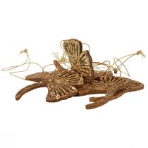 Product Deco hanger wood gingko deco gingko leaf gold 5x6.5cm 12 pieces
