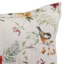 Decorative pillow summer decorative pillow with flowers/birds 37x37cm
