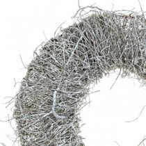 Decorative wreath nature, vine wreath, natural wreath Ø25cm white