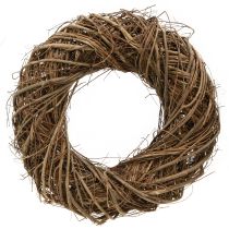 Product Decorative wreath made of elm branches in natural Ø28–30cm H6.5cm 2pcs