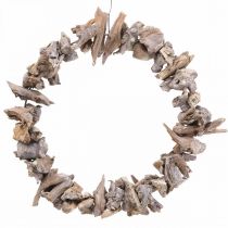 Product Deco wreath natural wreath root wood deco nature white Ø35cm