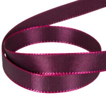 Product Berry-Coloured Taft Ribbon 15mm x 50m with Woven Edge for Gift Wrapping and Decorations