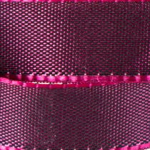 Product Berry-Coloured Taft Ribbon 15mm x 50m with Woven Edge for Gift Wrapping and Decorations