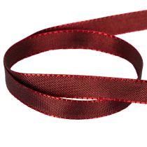 Product Taft Ribbon 10mm x 50m Bordeaux Red for Decoration and Gift Wrapping