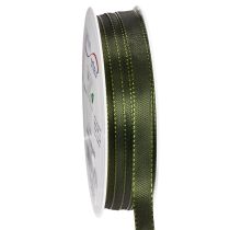 Product Dark Green Narrow Taffeta Ribbon 10mm x 50m - Decorative Gift Wrap and Crafting