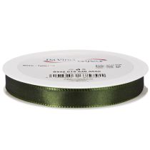 Product Green Moss Satin Ribbon with Woven Edge 15mm x 50m - 100% Polyester for Crafting, Decorating & Gift Wrapping