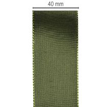 Product Satin Ribbon for Gift Wrapping Moss Green Taft 40mm x 5m