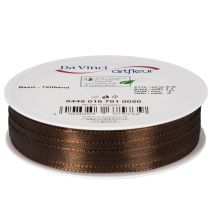 Product Decorative Polyester Tafetta Ribbon 10mm x 50m Chocolate Brown for Crafting and Gift Wrapping