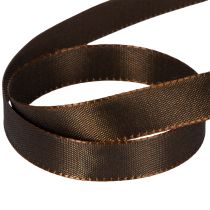Product Brown Tafetta Ribbon for Decorative Use, 15mm Wide, 10m Roll