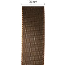 Product Brown Taffeta Ribbon Roll 25mm x 50m for Decorative Use