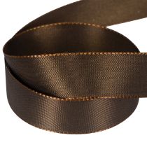 Product Brown Taffeta Ribbon Roll 25mm x 50m for Decorative Use