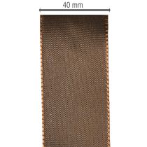Product Wide Brown Taffeta Ribbon 40mm x 50m for Gift Wrapping and Decorations