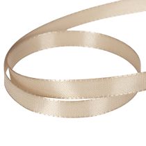 Product Beige Narrow Fabric Ribbon for Gift Wrapping and Decoration 10mm x 50m