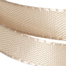 Product Beige Narrow Fabric Ribbon for Gift Wrapping and Decoration 10mm x 50m