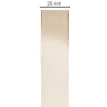 Product Beige Satin Decorative Ribbon 25mm x 50m