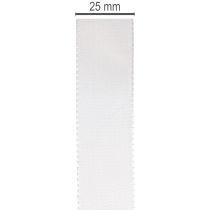 Product White Polyester Decorative Taft Ribbon, 25mm x 50m