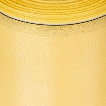 Product Decorative moiré wreath ribbon in yellow with gold edge, width 100mm, length 25m for floristry and decoration