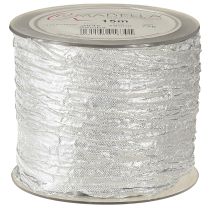 Product Decorative ribbon gift ribbon table ribbon silver light 75mm 15m