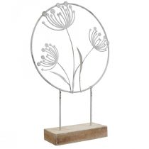 Product Decorative ring stand metal white spring Ø20cm H32cm