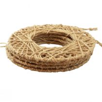 Product Boho Hanging Decoration Rings, Jute Natural Fiber, Ø28cm, Wall Decoration, Window Decoration, Set of 4