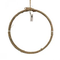 Product Decorative ring jute Scandi decorative ring for hanging Ø30cm 3pcs
