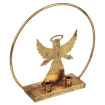 Decorative ring metal angel decorative candle holder Christmas Ø37.5cm