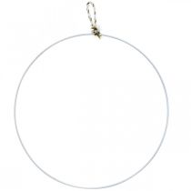 Product Decorative ring metal white for hanging metal ring Ø38cm 3pcs