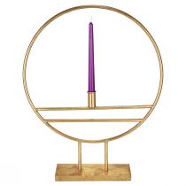 Product Decorative ring with foot candlestick metal decoration gold Ø44.5cm