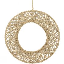 Product Decorative rings jute covered hanging decoration boho decoration natural Ø38cm 2pcs