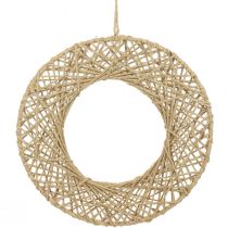 Decorative rings jute covered hanging decoration boho decoration nature Ø38cm 2pcs
