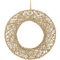 Product Decorative rings jute covered hanging decoration boho decoration nature Ø38cm 2pcs