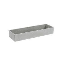 Product Decorative bowl square gray 32cm x 10.5cm H5cm, 1pc