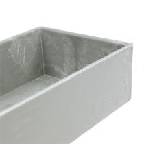 Product Decorative bowl square gray 32cm x 10.5cm H5cm, 1pc