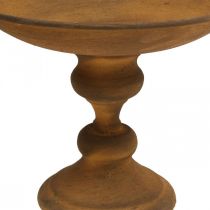 Product Decorative bowl on foot bowl rust look metal Ø22cm H18.5cm