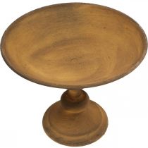 Product Decorative bowl on foot bowl rust look metal Ø22cm H18.5cm