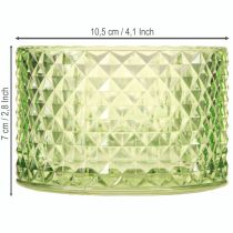 Product Decorative bowl glass tealight holder green retro Ø10.5cm 2pcs