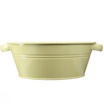 Product Decorative bowl metal green-yellow flower bowl handle Ø33.5cm