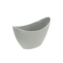 Product Decorative bowl plastic gray 20cm x 9cm H11.5cm, 1p