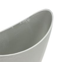 Product Decorative bowl plastic gray 20cm x 9cm H11.5cm, 1p