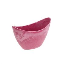 Decorative bowl plastic pink 20cm x 9cm H11.5cm, 1p