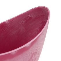 Decorative bowl plastic pink 20cm x 9cm H11.5cm, 1p