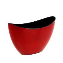 Product Decorative bowl plastic red-black 24cm x 10cm x 14cm, 1pc