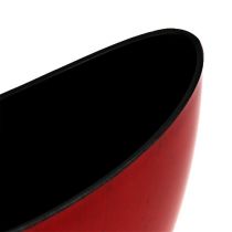 Decorative Bowl Plastic Red-Black 24cm x 10cm x 14cm, 1pc