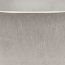 Product Decorative bowl with base, plant bowl round, grey, Ø19cm, H8cm