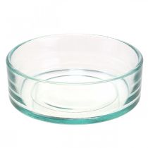 Product Decorative bowl glass glass bowl round flat clear Ø15cm H5cm