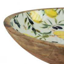 Product Decorative bowl wooden bowl lemon mango wood Ø30/24cm set of 2