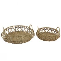 Product Decorative bowl basket metal basket bowl natural Ø38/29cm set of 2