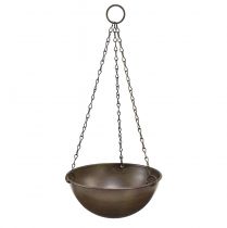 Product Decorative metal bowl for hanging dark brown Ø16.5cm H35cm