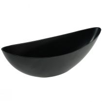 Decorative bowl black table decoration plant boat 38.5x12.5x13cm